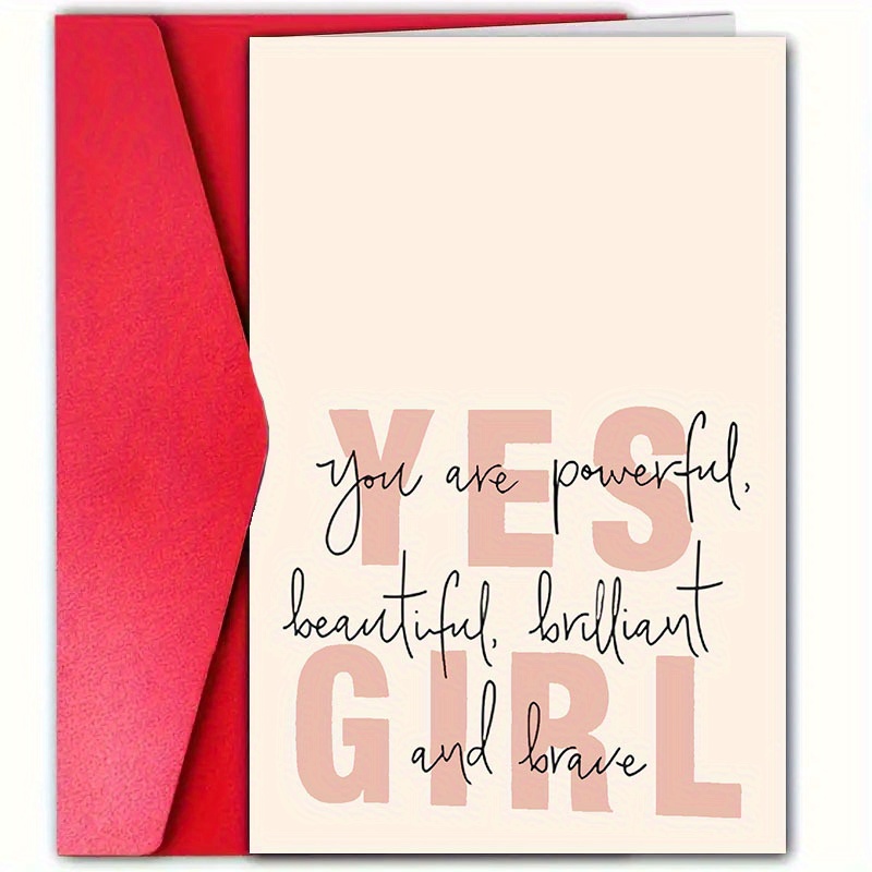 

1pc, Encouragement Card With Envelope (4.7in*7.1in/12cm*18cm), Give Your , Wife, Husband, Boyfriend, Girlfriend Encouragement, Mental Health, Emotional Support, And