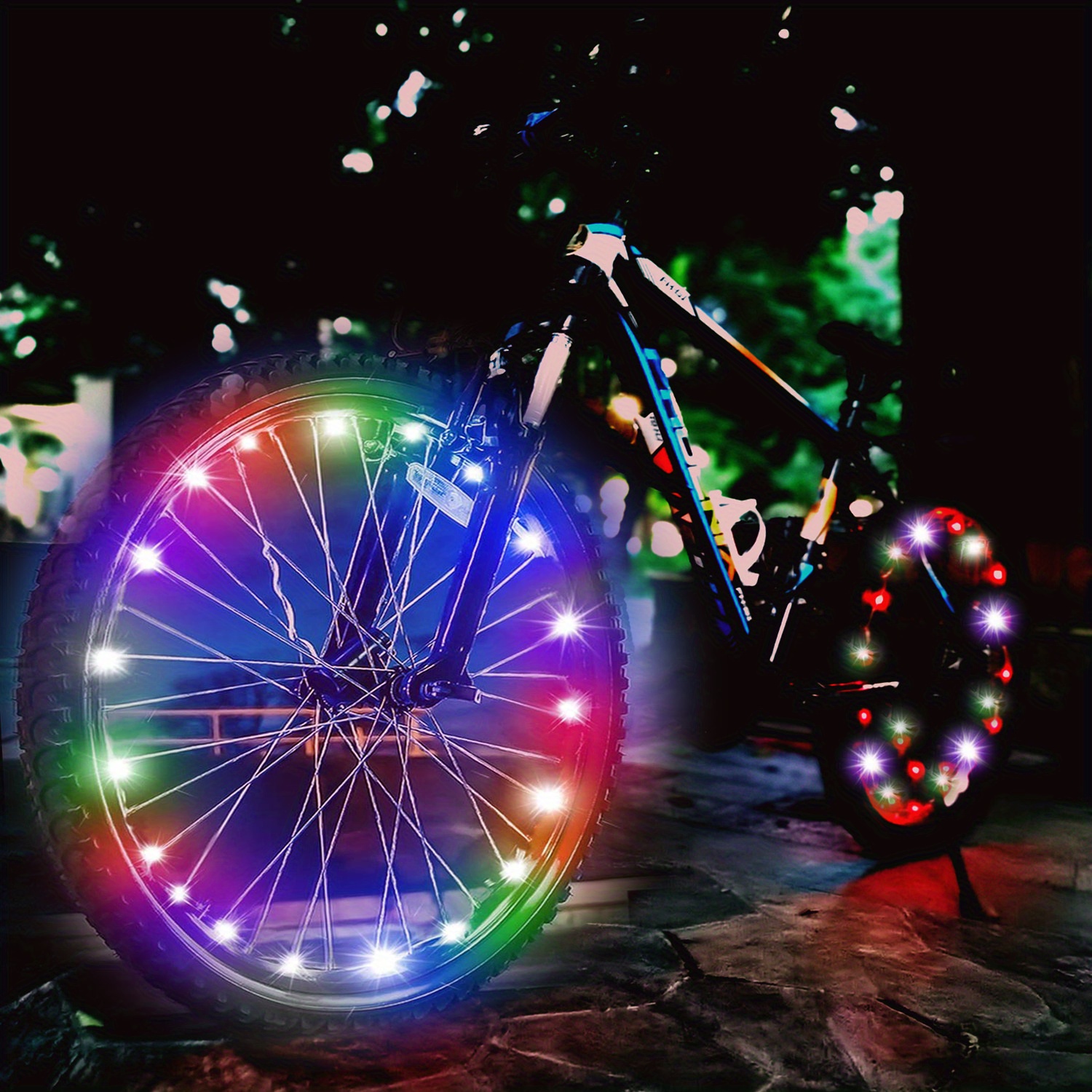 

Led Bike Wheel Light, Night Cycling Bicycle Wheel Light, 3 Modle Lighting, And Fits Most Bikes Not Riding With Battery Halloween Christmas Gift