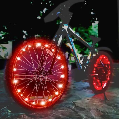 led bike wheel lights for night riding safety halloween christmas cycling decor party bike decoration on most bicycles for commuting and celebration