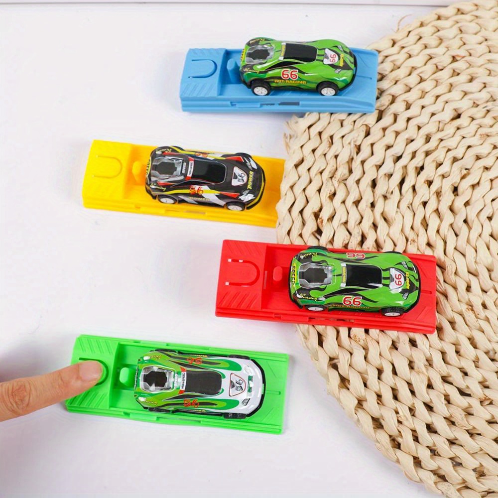 

6pcs Alloy Shooting Flying Racing Car Toys, Birthday Party Favors(random Color)