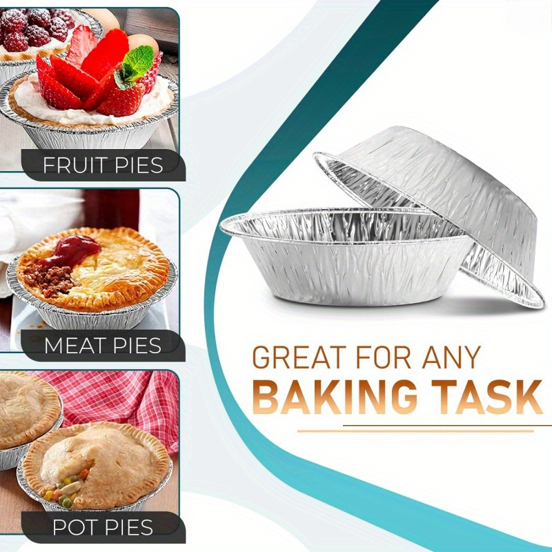 100pcs silver aluminum foil mini pie tins disposable round Temu