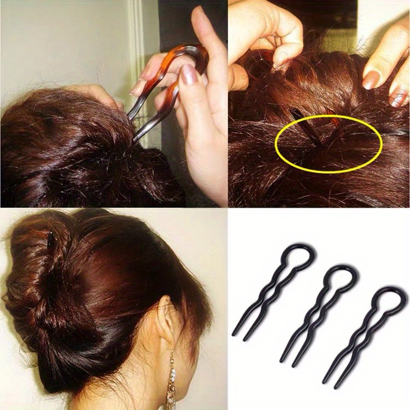 plastic u shaped hair pins set 20 50pcs invisible hairpin grips spiral hair braid twist styling clips elegant minimalist bun maker tools for women bride wedding hairstyle accessories 14 Product details 0