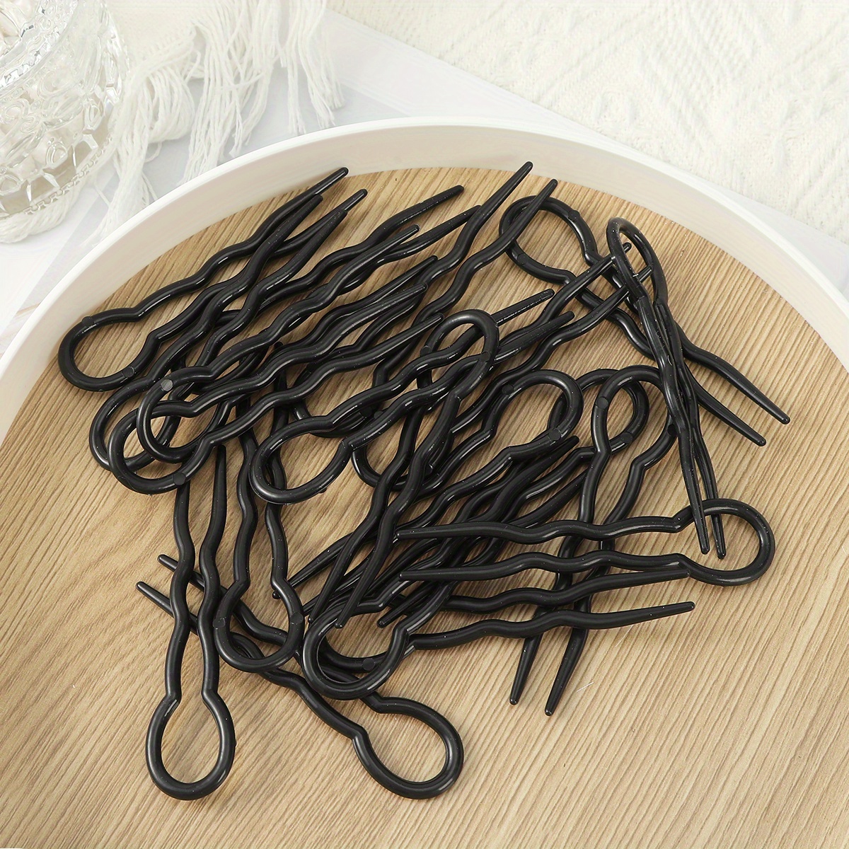 plastic u shaped hair pins set 20 50pcs invisible hairpin grips spiral hair braid twist styling clips elegant minimalist bun maker tools for women bride wedding hairstyle accessories 14 Product details 6