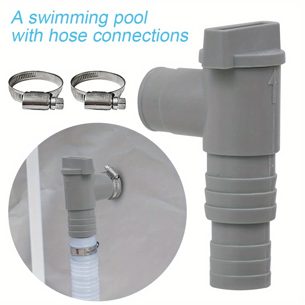 

1pack Plunger Valves For Above Ground Swimming Pools: On/off Plunger Valves For Threaded Connection Pumps, Pool Replacement Parts - Pvc Material