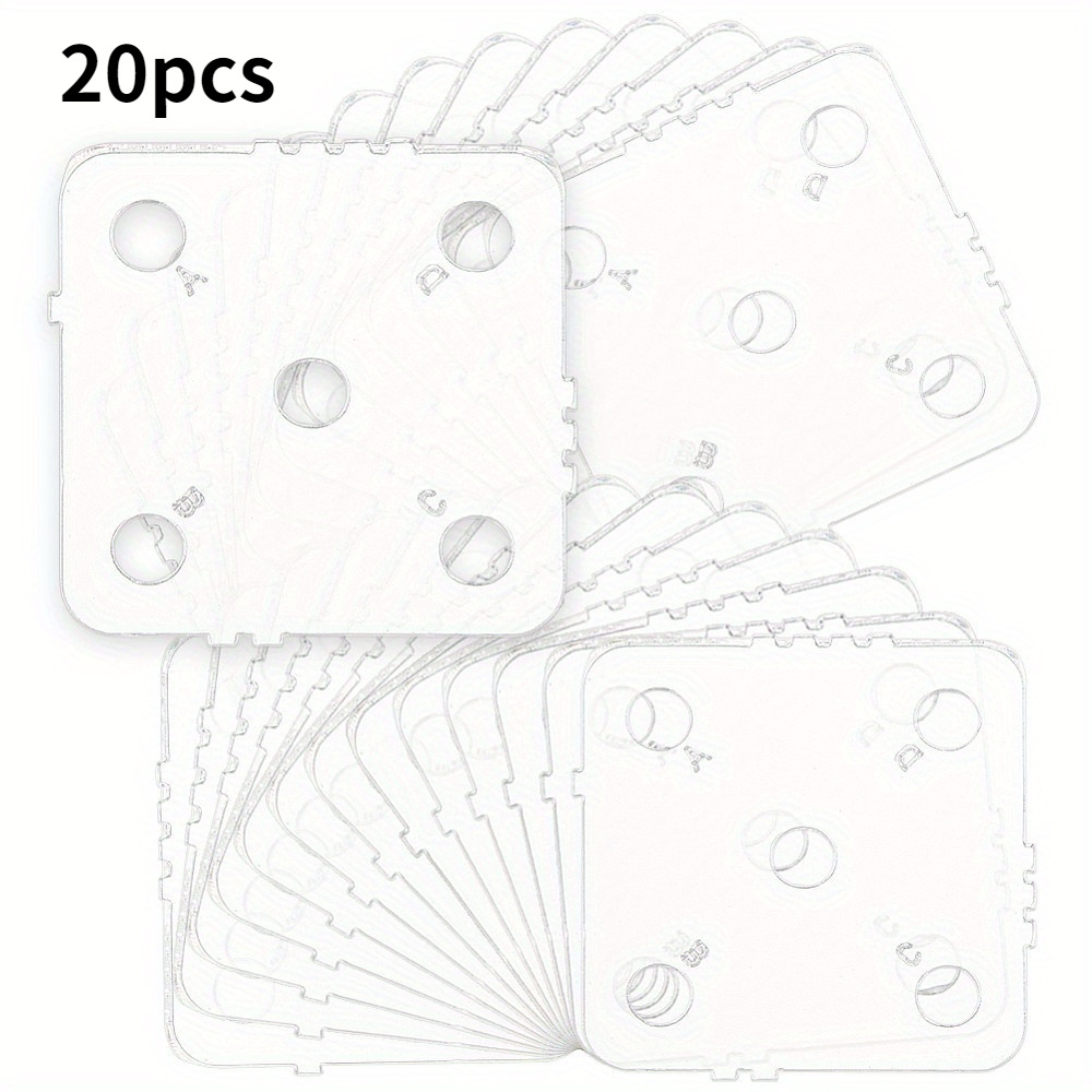 20pcs Clear Acrylic Braiding Looms, 1.81x1.83inch Disk Set With 5.7mm Holes, Knitting & Crochet Tool For Diy Crafts And Projects