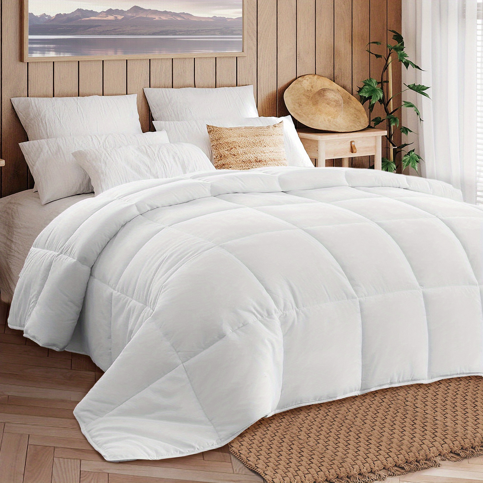 

Outdoor/indoor Bedding Comforter Quilted, Oversized For Cold Weather, Warm, Soft, Portable, Camping, Indoor