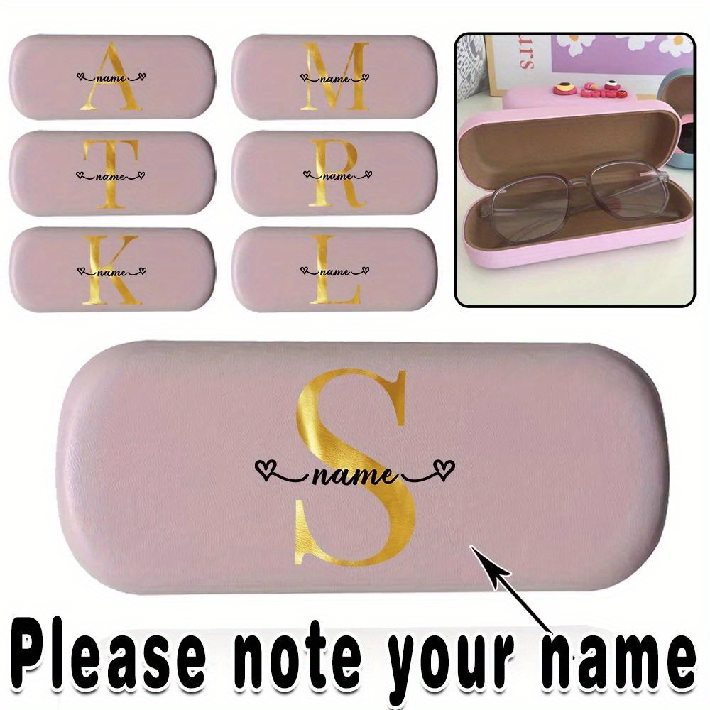 

Personalized Pu Glasses Organizer Case With Spring Switch And Protective Liner - Myopia Glasses Storage And Travel