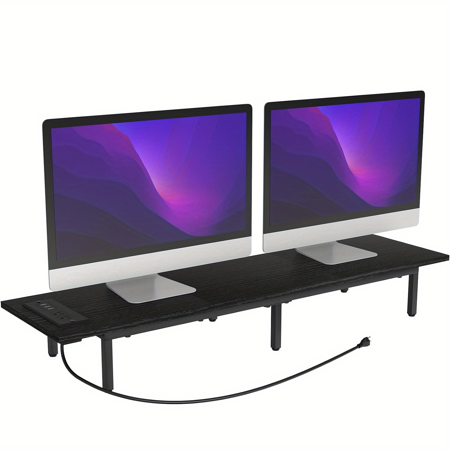 

Stand For 2 Monitors, Tv Desk Organizer, Computer Stand Usb For Desktop, Computer, Laptop, ,