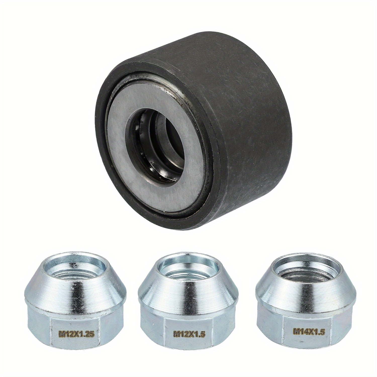 TEMU X Autohaux Universal Wheel Stud Installer Tool, Tire Stud Tool, M12x1.25 M12x1.5 M14x1.5, Iron, With 3/4" Hex Wheel Lug Nuts, , 1 Set