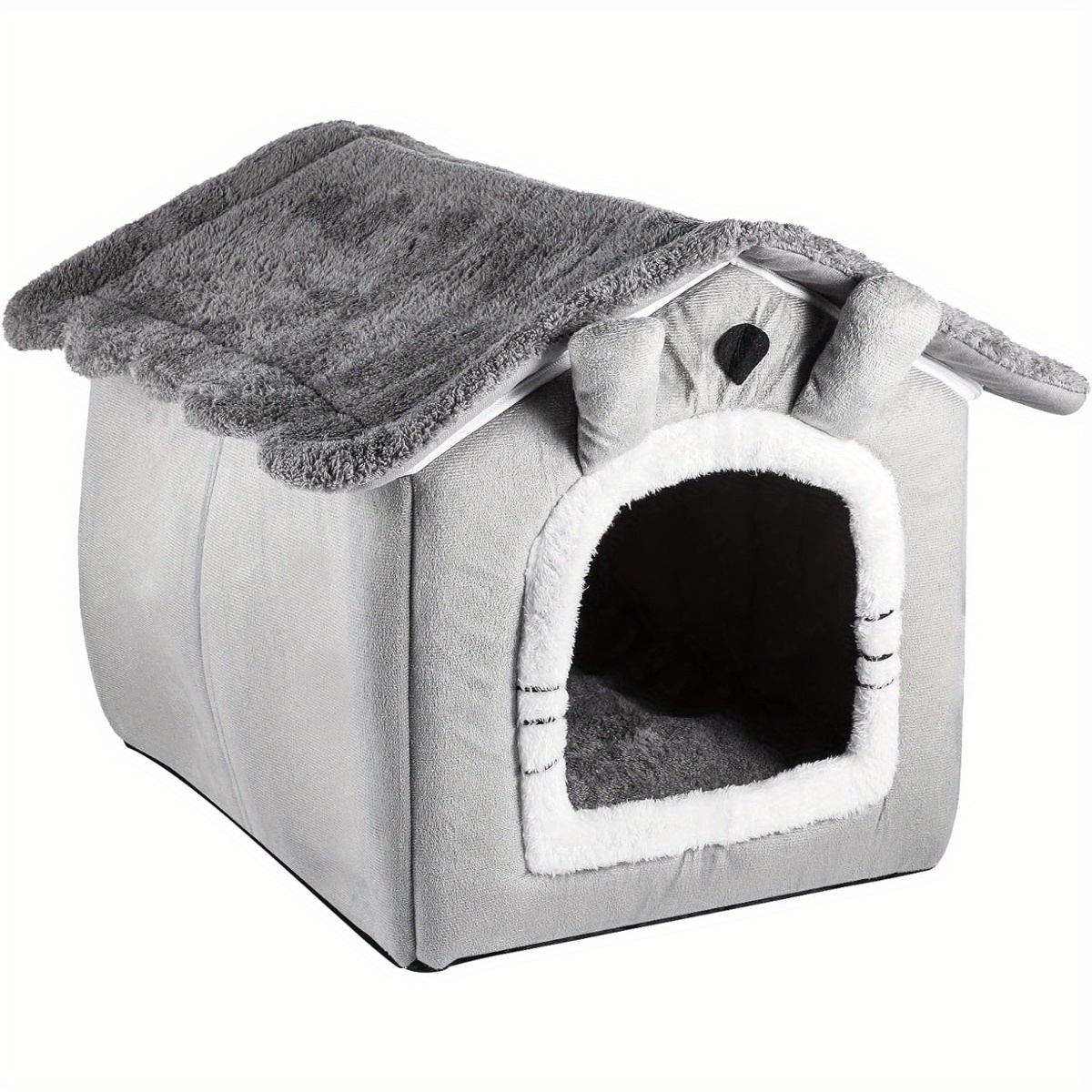 TEMU Portable Pet House Measuring 40*38*35cm, Suitable For Dogs And Cats. It Features A Removable Cushion, Making It A Warm And For Puppies. This