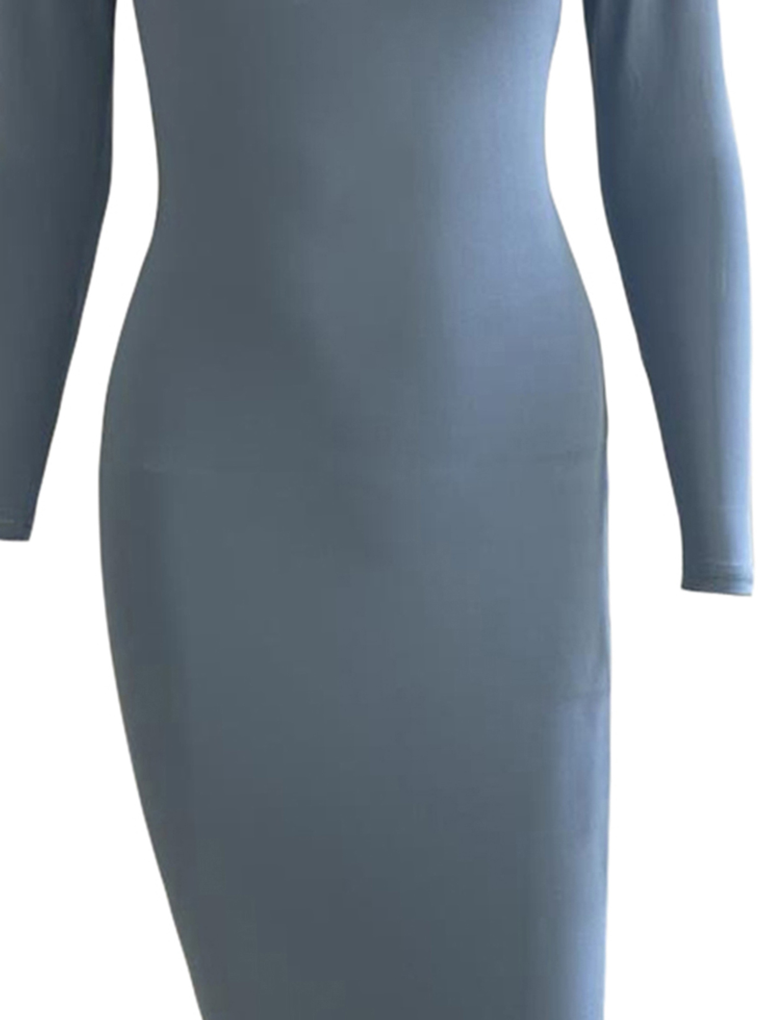 halter high neck dress Square-Neck Long Halter Prom Dress with Ruffles Light Blue / Medium main image 1