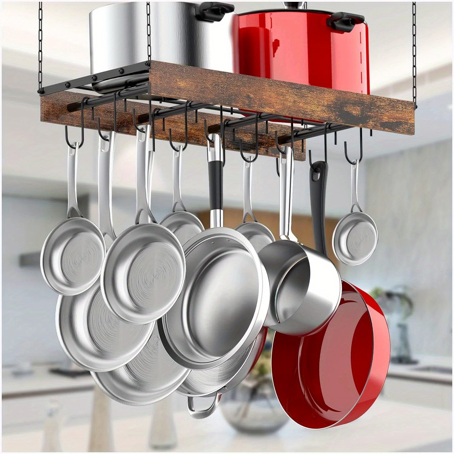 

Hanging Pot , Pot And Pan 12 For Ceiling 24 X 13 X 2.4 ,