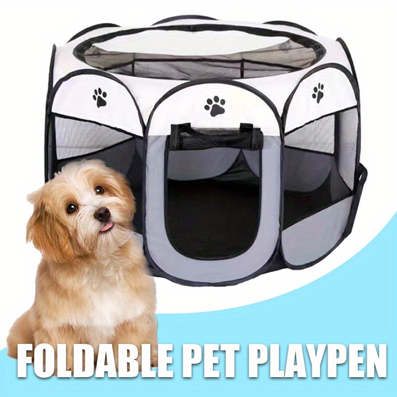 

Portable Pet Playpen, Dog Playpen Foldable Pet Exercise Pen Tents Dog House Playground For Puppy Dog/cat Indoor Outdoor Travel Camping Use