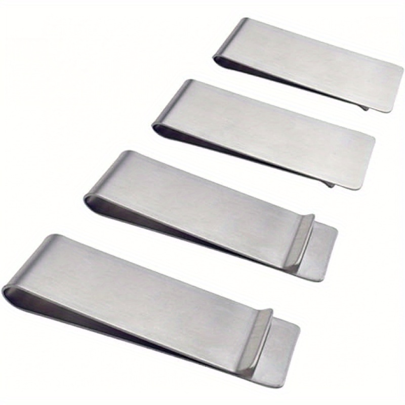 

3/6pcs Stainless Steel Bulk For And Cards Holder Minimalism Wallet , For Mens