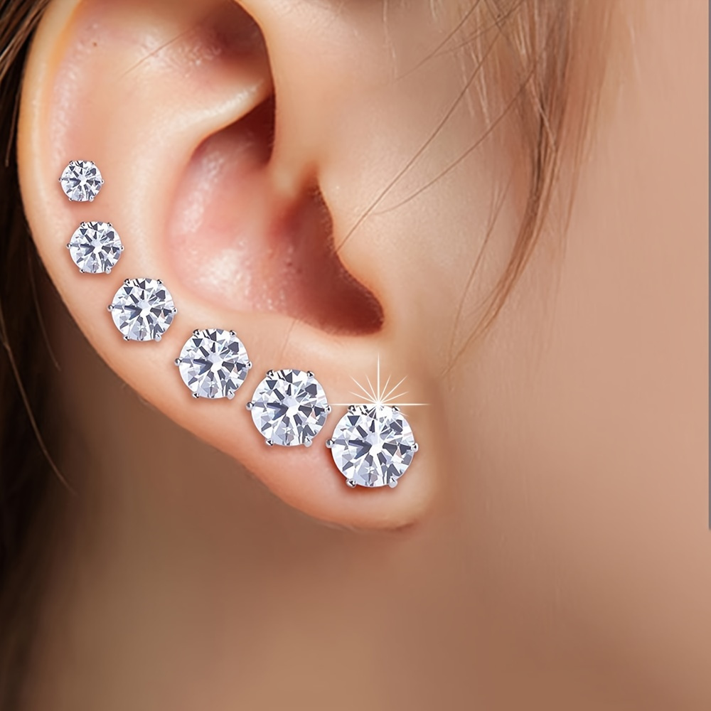 

12 Pairs Of Fashionable, Exquisite And Luxurious Sparkling Diamond Zircon Stud Earrings For Women, Suitable For Daily Wear And The Perfect Gift Choice.