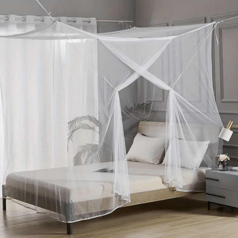 

Portable And Easy To Install Polyester Mosquito Net, Single Opening - Ideal For Bedrooms, Dorms, Patios, And Camping