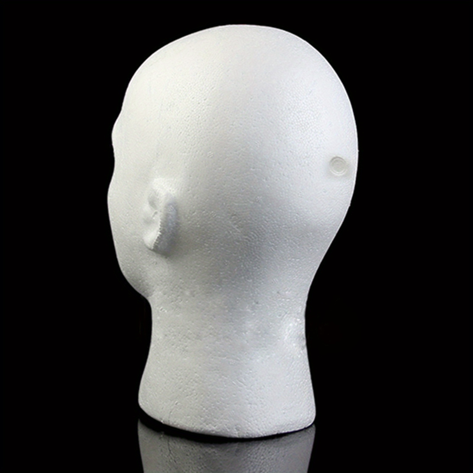 1pc Male Mannequin Head Model - Lightweight, Durable, and Realistic Polystyrene Foam Wig Stand - Perfect Display for Hats, Headphones, and Accessories, DIY Head Model with Easy Setup details 9