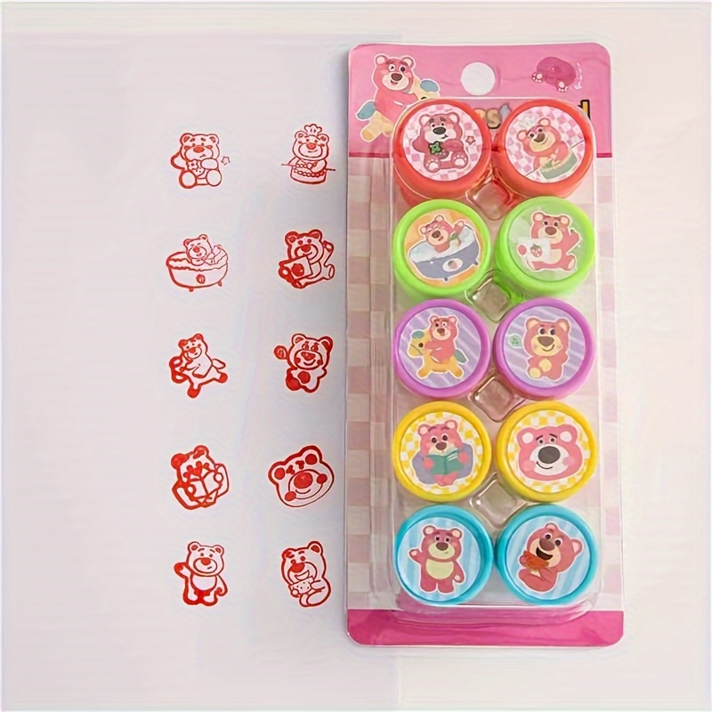 

Officially Licensed Creative Cartoon Stamp Set - Vibrant Designs For Cards & Crafts, Durable Plastic Construction By Ume