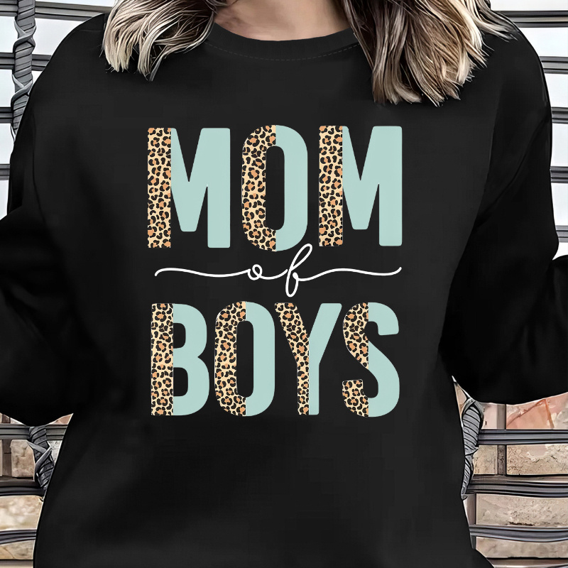 

Women's Casual Letter Print Sweatshirt - Cozy Knit, Crew Neck, Long Sleeve Pullover For Fall & Winter