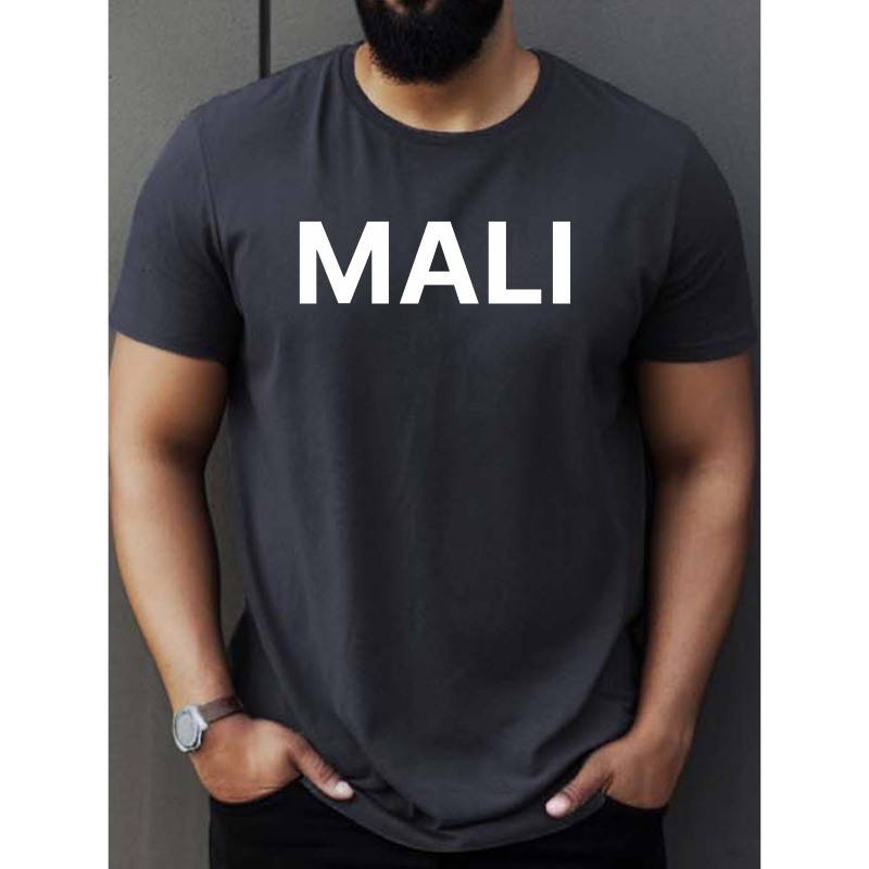

T-shirt imprimé Mali, T-shirts pour hommes, T-shirt décontracté à manches courtes pour l'été