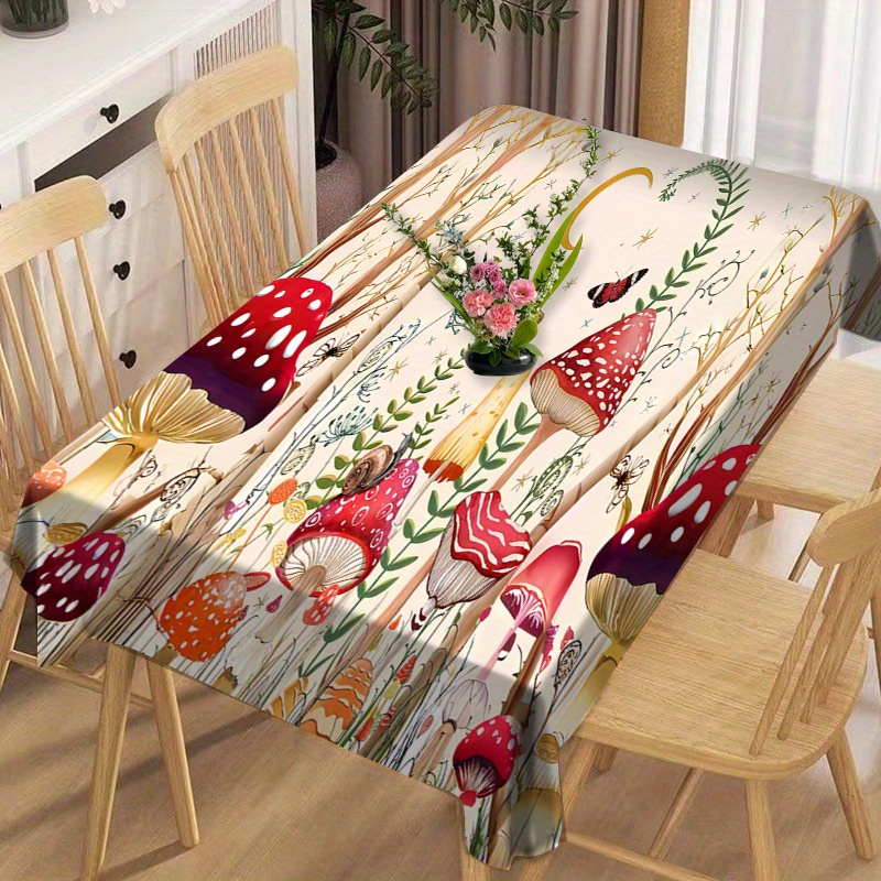 

1pc Tablecloth Rectangular Tablecloth Bohemian Style Printed Tablecloth Camping Holiday Party Kitchen Restaurant Tablecloth Waterproof And Oilproof Tablecloth