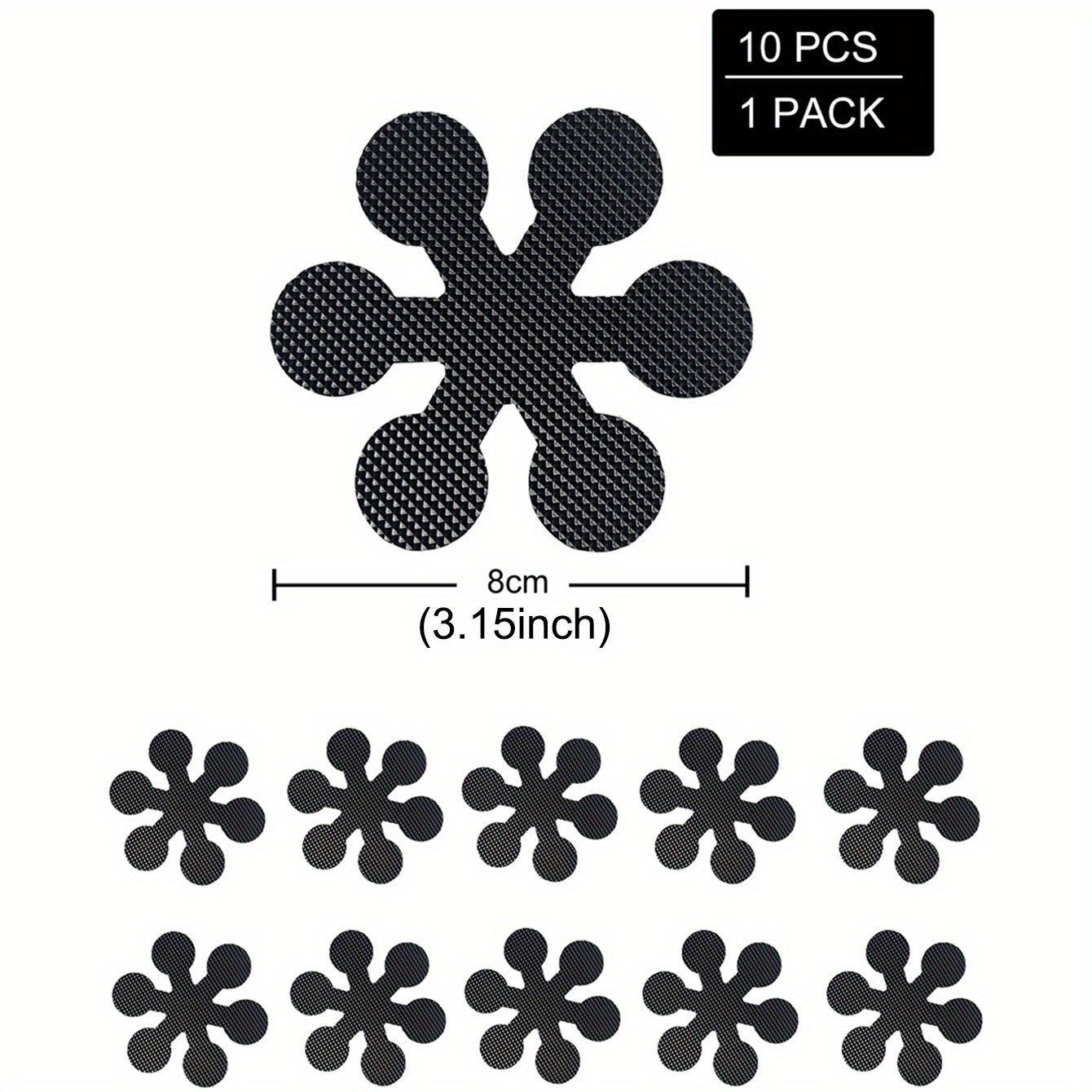 10 pcs flower shaped bathtub non slip safety stickers   anti slip decals for shower bathroom floor and stairs easy to apply and line dry   material details 0