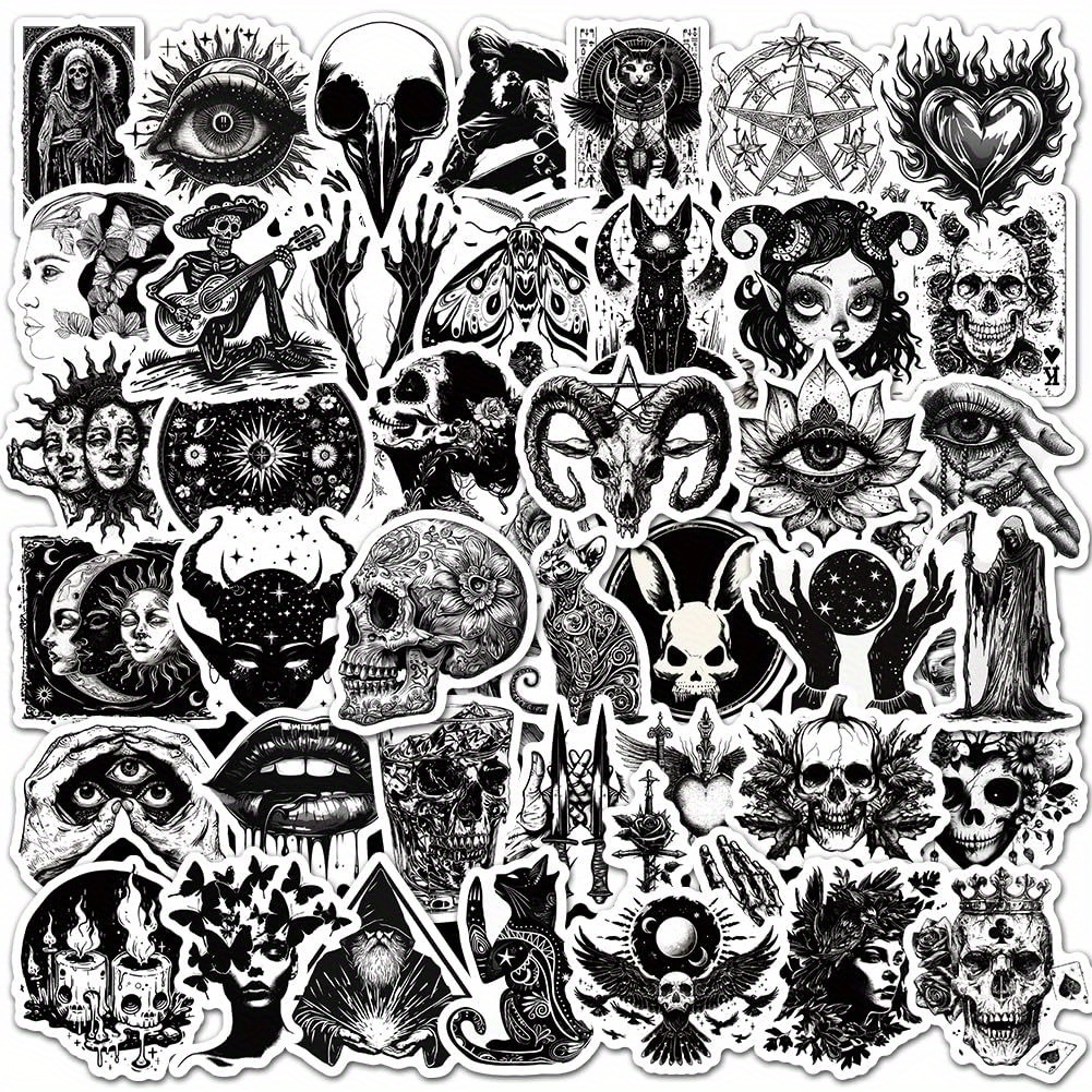 

50pcs Stickers : And Stickers For , Laptop, Luggage, , , Scrapbooking - Horror Decals For