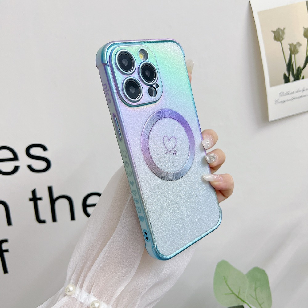 TEMU Phone Case - Colorful Magnetic Side-plated Phone Case Suitable For Iphone 15, 14, 13, 12, 11 Pro Plus Promax