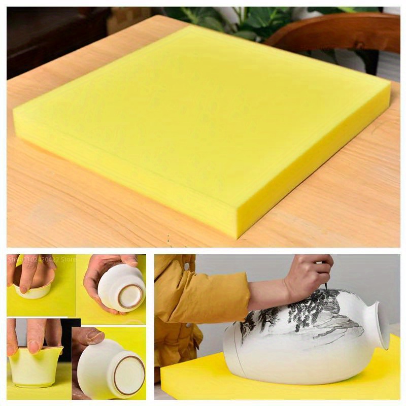 

High-density Pottery Sponge Mat 18"x18" - , Absorbent Desk Pad For Diy Ceramic Plates & Quick Styling