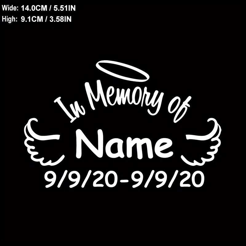 

Custom White Memory Decals For Motorcycles - In Loving Memory, In Memory Of Dad, Mom - Pvc Material, Ideal Gift For Memorial Day