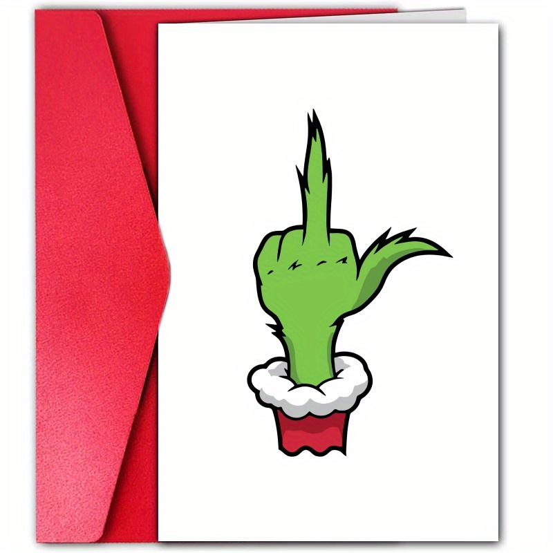 

Festive Christmas Greeting Card - Merry & Bright, Cartoon Goblin Design For Everyone, Perfect For Friends & Family