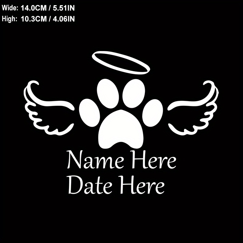 

Custom Pet Memorial Vinyl Decal - In Loving Memory Dog Tribute Sticker For Cars & Motorcycles, Durable Pvc Material