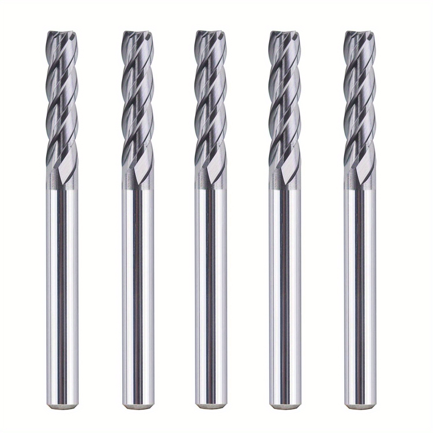 

Spetool M03011 5pcs Cnc Sc Spiral For Steel, Stainless Steel With Tialn Coating 4-flute 1/8" Dia X 1/8" Shank X 1/2" Cutting Length X 1-1/2" Long Flat Top Up Cut End Mills
