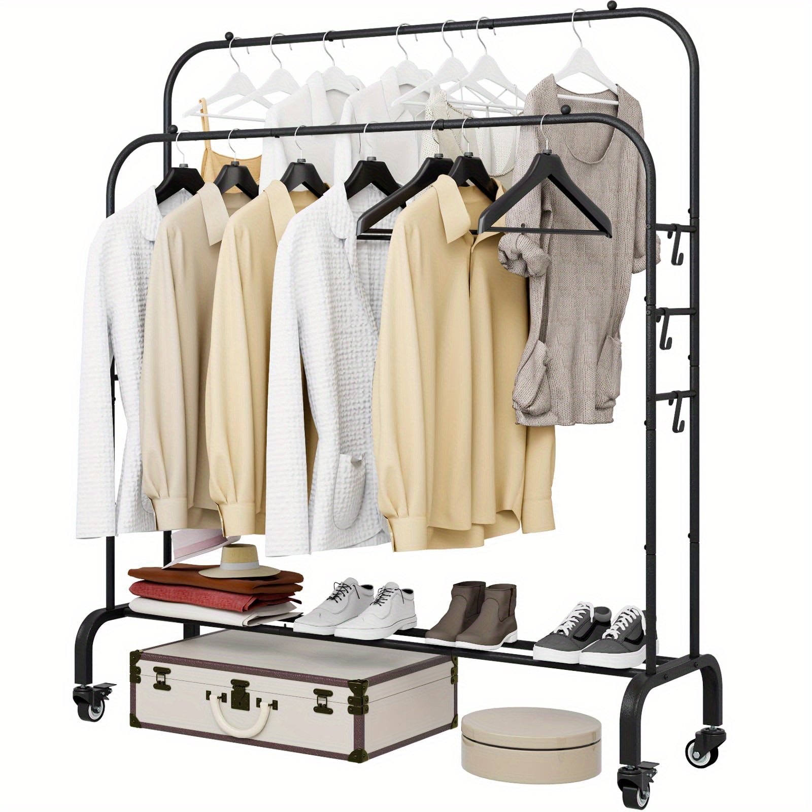 TEMU Garment Rack With Rack For Hanging Clothes Multi-functional Bedroom Clothes Rack