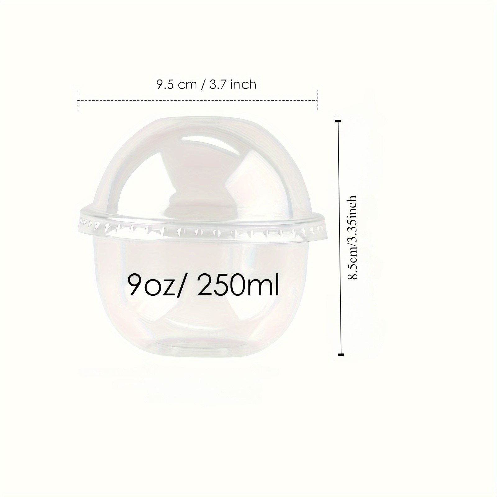 0 шт. одноразовых стаканчиков для десертов с купольными крышками, идеально подходят для фруктовых салатов, мороженого, йогуртовых пудингов, десертов. Материал - пищевой ПЭТ, подходят для использования на вечеринках, в десертных магазинах, на пикниках и для дисплея десертов. Детали набора: 50 шт.