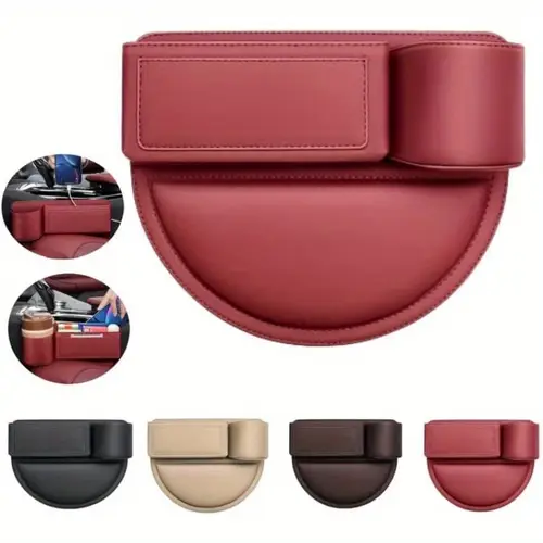 car cup holder bag 2024 new seat storage box adjustable car filler cup holder bag with cup holder for phones glasses keys cardsred passenger seat