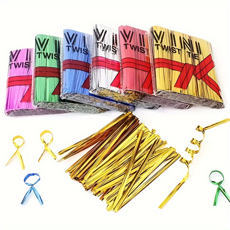 

1600pcs Assorted Colors Metal Cable Ties - Steel Ribbon For Gift Wrapping, Party Favors & Snack Sealing, Holiday Gifts, Sealing Cable Tie