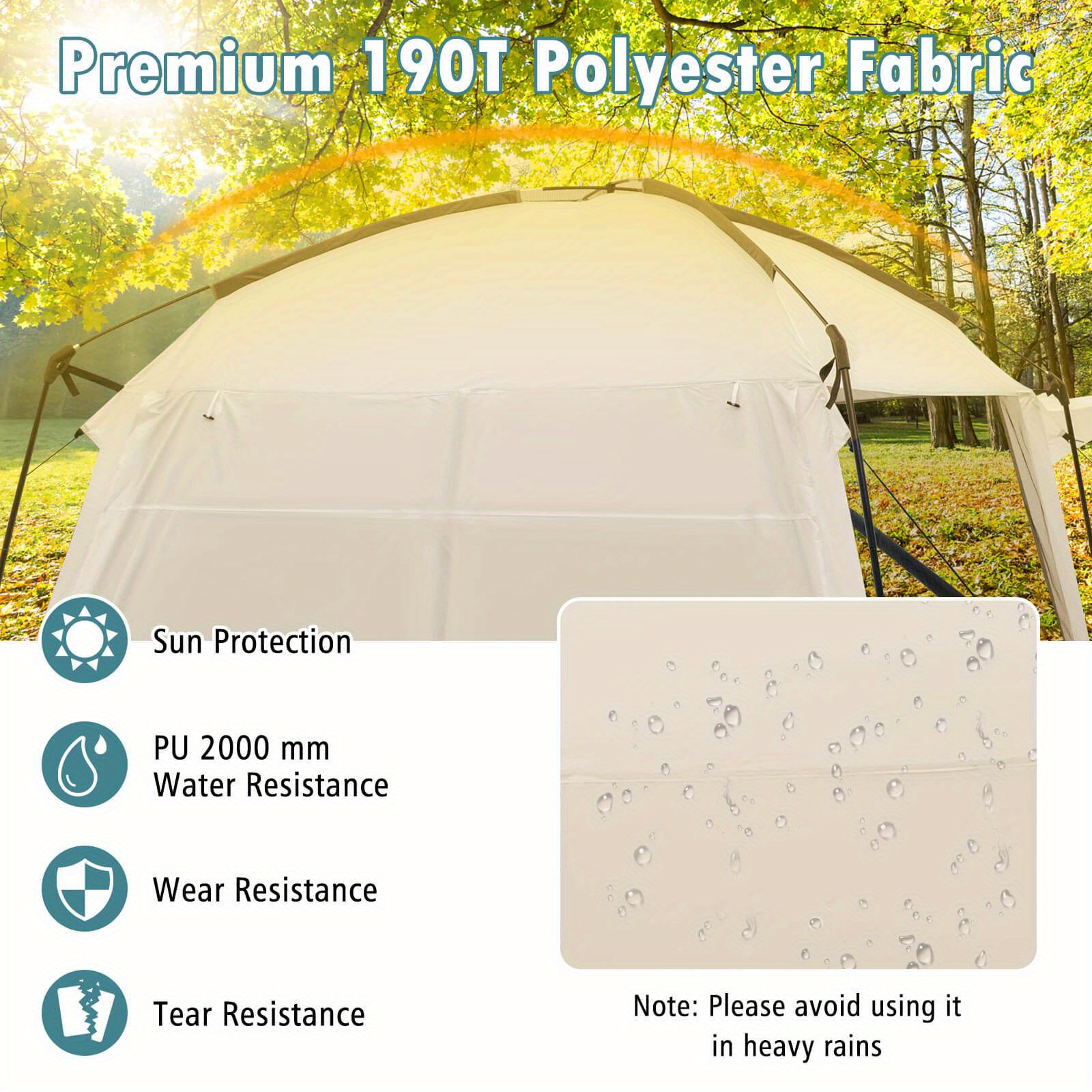 screen dome camping tent 6 8 people w/ 4 side mesh - Temu