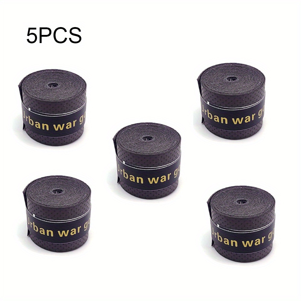 Image of 5pcs Anti-slip Sweat Absorbed Drum Sticks Tape For Drumstick Instrument Additions Handle Rubber Anti-slip Strap Table Tennis Tennis Racket Handle Strap Fishing Rod Wrap Handle Strap