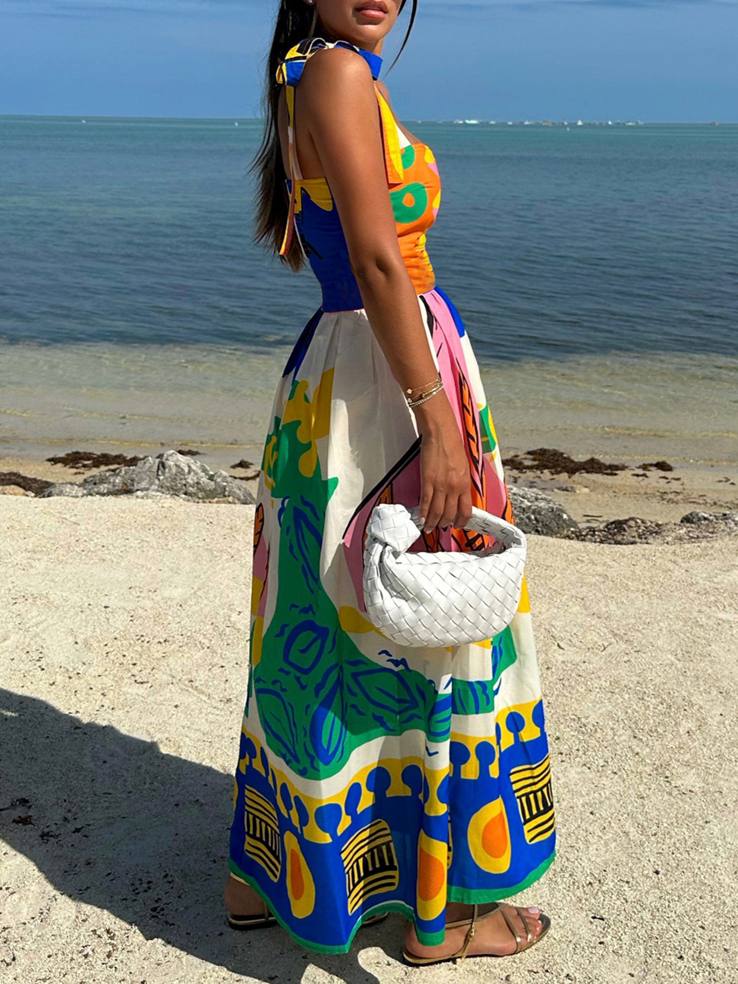 chinese dress ladies Golden Hour Goddess Flowy Maxi Sundress | Cutout Maxi Dress | Backless Flowy Maxi