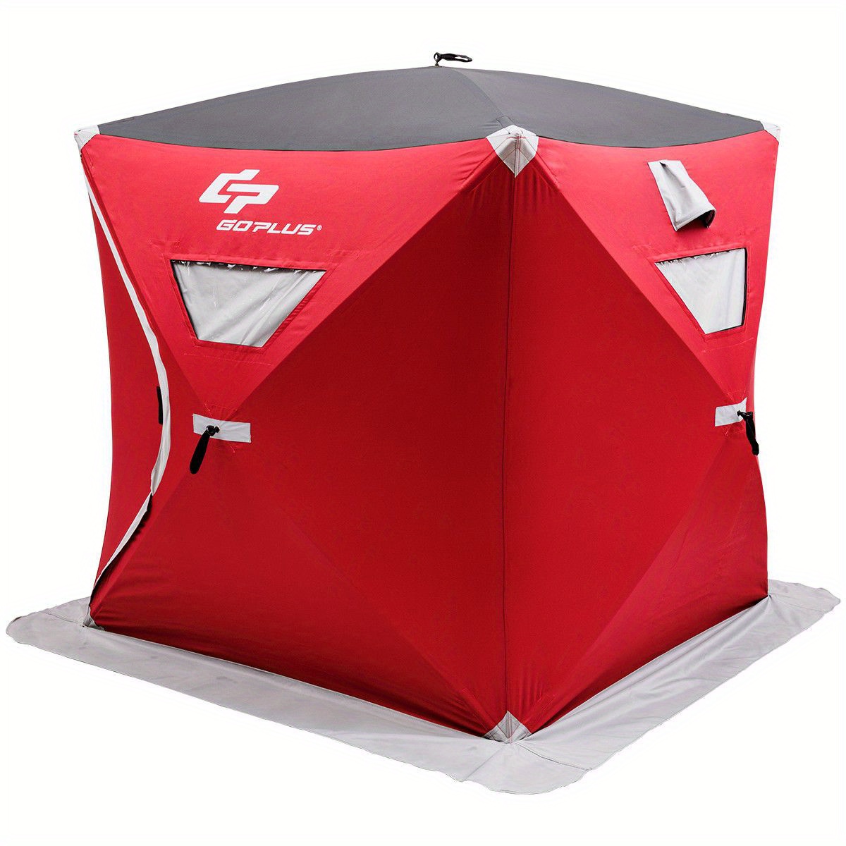 

Multigot Portable Pop-up 4-person Ice Shelter Fishing Tent Shanty W/ Bag Ice Anchors Red