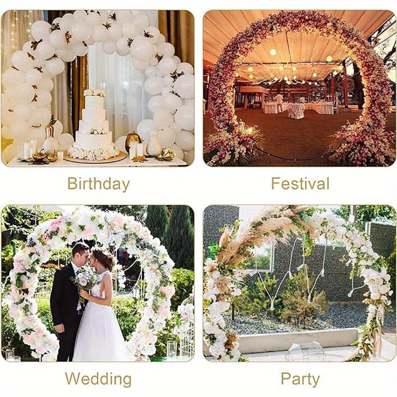 

7.2 Feet, Outdoor Garland, Balloon Arch, Metal Round Background Stand, Arch Background Stand, Round Background Stand For Wedding Birthday Party Baby Shower Party Decoration