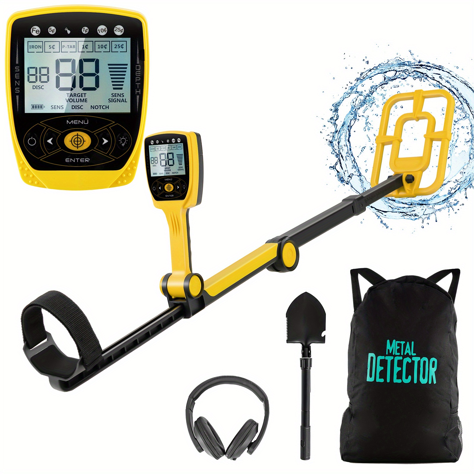 

Multigot Foldable Metal Detector For Adults Professional & Waterproof Gold Detector