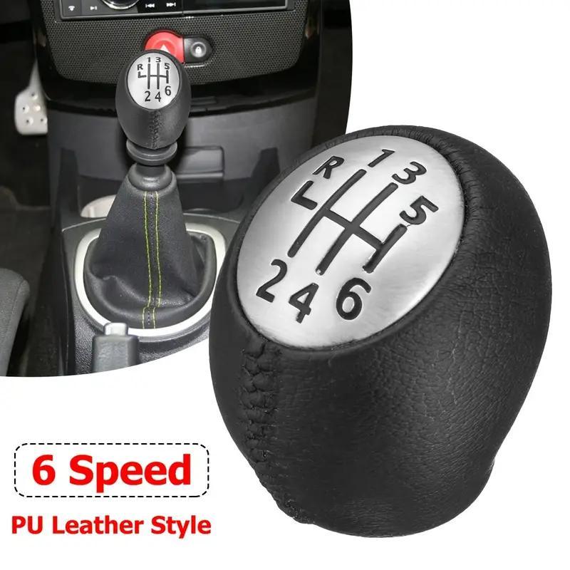 

luxury " Premium Leather Gear Shift Knob For Renault Megane, , & More - 6- Manual Car Handleball With