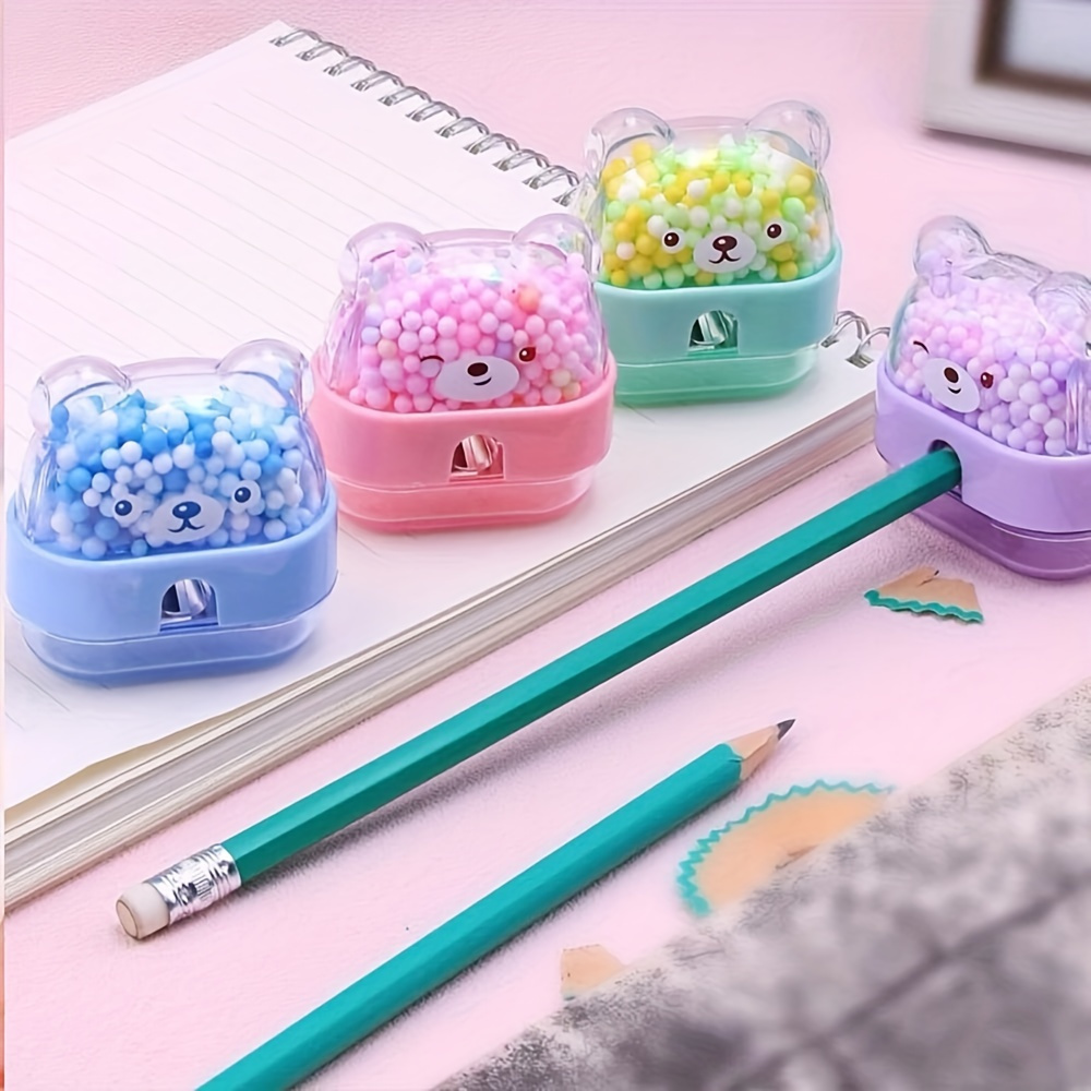 

Adorable Kawaii Bear Manual Pencil Sharpener - Durable, Compact Design For School & Office Supplies