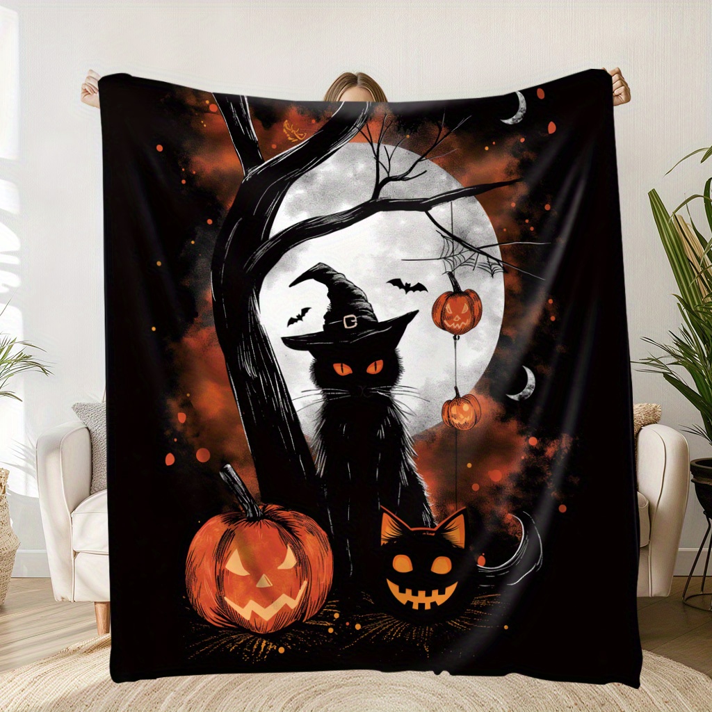 

Halloween Blanket - And | Knitted | | Polyester | For , , Camping,