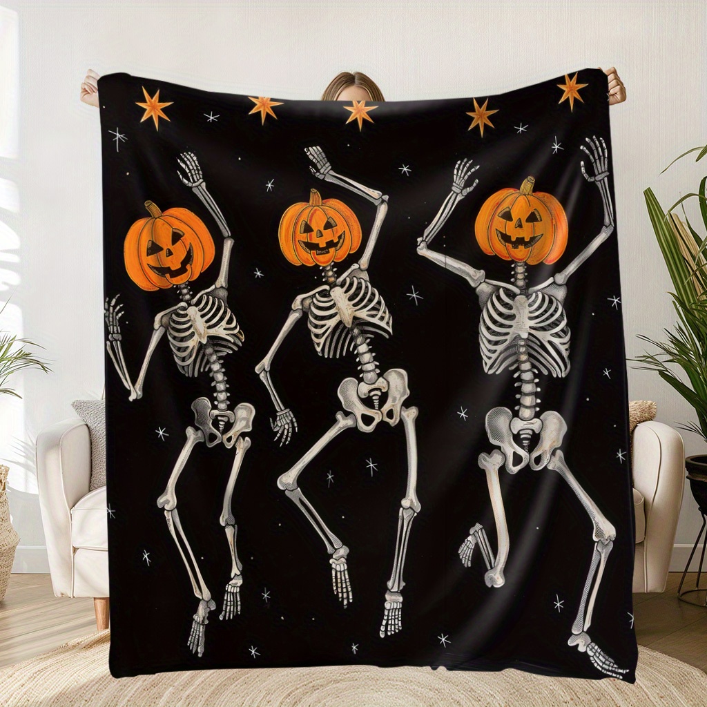 

Halloween Blanket: 1pc Skeletons , And Commemorative For -