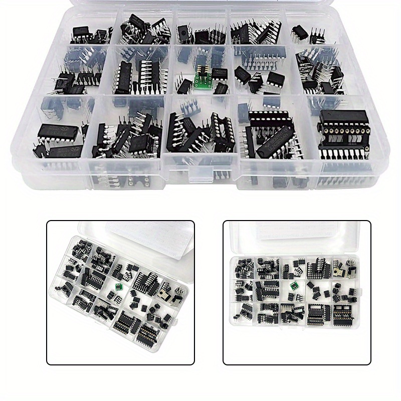 

Kit de 150pcs XL de IC: Oscillateurs, NE555, , LM324, LM393 - Ensemble d'Amplificateurs Opérationnels pour Électroniques