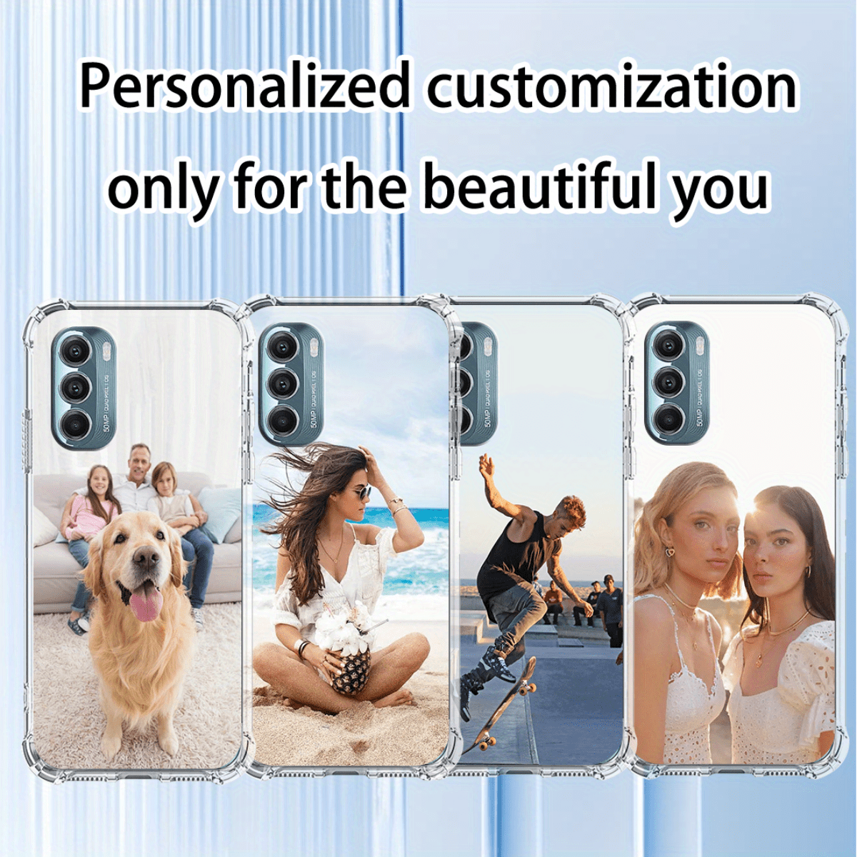 

Diy Pattern Customization Photo Customization For For 5g 2024 2023 G Four-corner Drop-proof Case - Personalized Birthday, Valentine's Day Gift For Friends