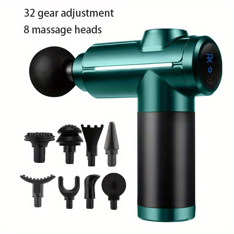 pistola masaje portátil cabezales diseño compacto elegante